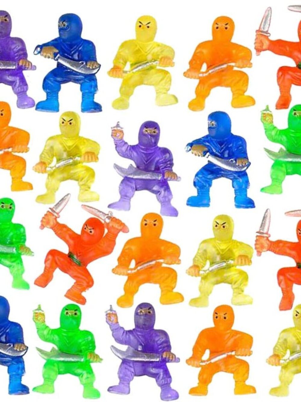 Mini Vinyl Ninja Toys Figurines 48 Pieces Karate Figures Party Favors